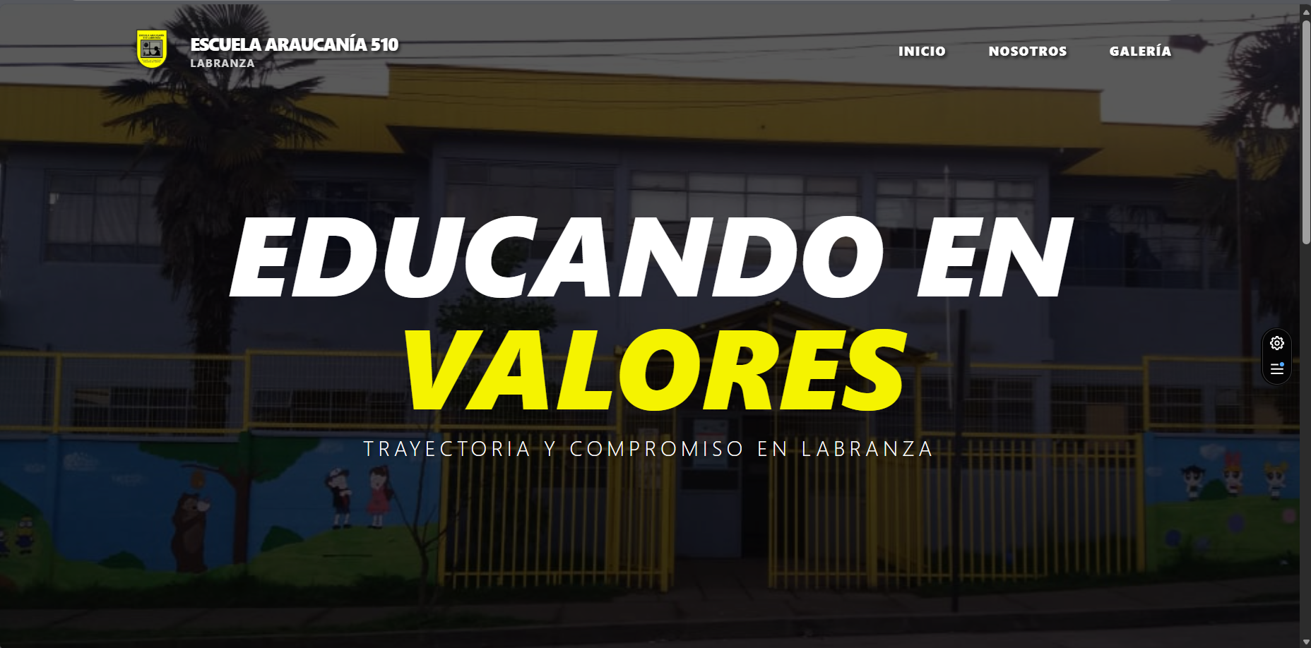 Institución Educacional - Sitio web informativo escolar diseñado por KoaLink